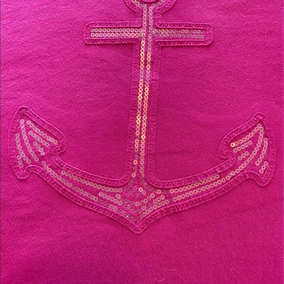 SUN BAY V-neck Small Women’s Top with 3/4 Sleeve and embellished Anchor in front - Picture 6 of 9